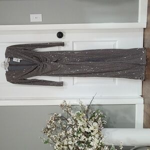L'AGENCE deep V-neck dress